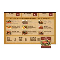 Custom Professional Western Food Menu in English