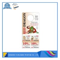 Custom Decorative Printing laminated Paper Cardstock Door Hanger