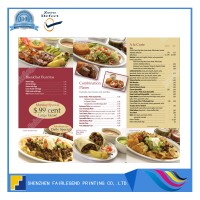 China Offset Menu Printer Restaurant Menu Printing with Laminated Finishing