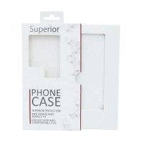 Hot sale Mobile phone cover drawer white art paper packing box with plastic hanger CMYK printed with paper inner tray