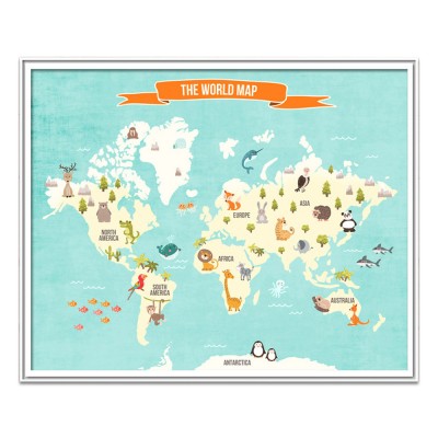 Custom High Quality Professional Kids World Map